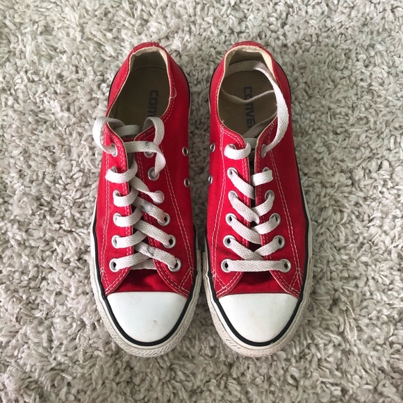 red converse trainers size 6